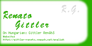 renato gittler business card